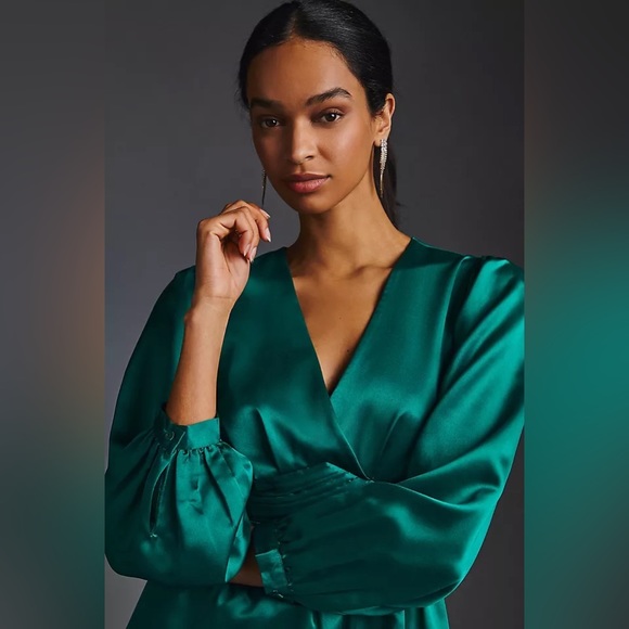 ✨ Anthropologie Embroidered Dress Sz M - Picture 4 of 9